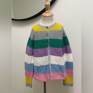 Mini Boden Colorful Striped Knit Cardigan. Size 5/6